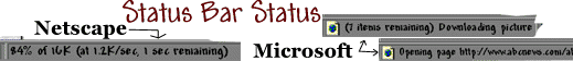 Netscape vs. microsoft: The tale of the Status Bars!